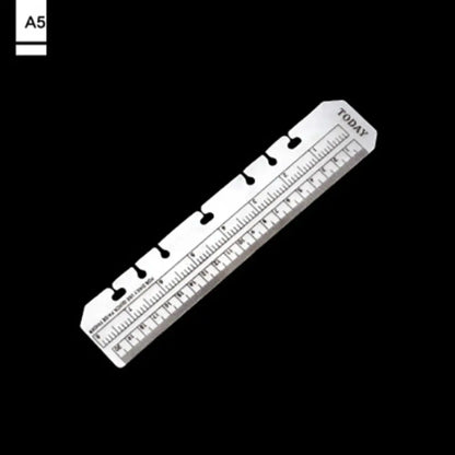 PVC A5 Loose-Leaf Notebook Bookmark Ruler