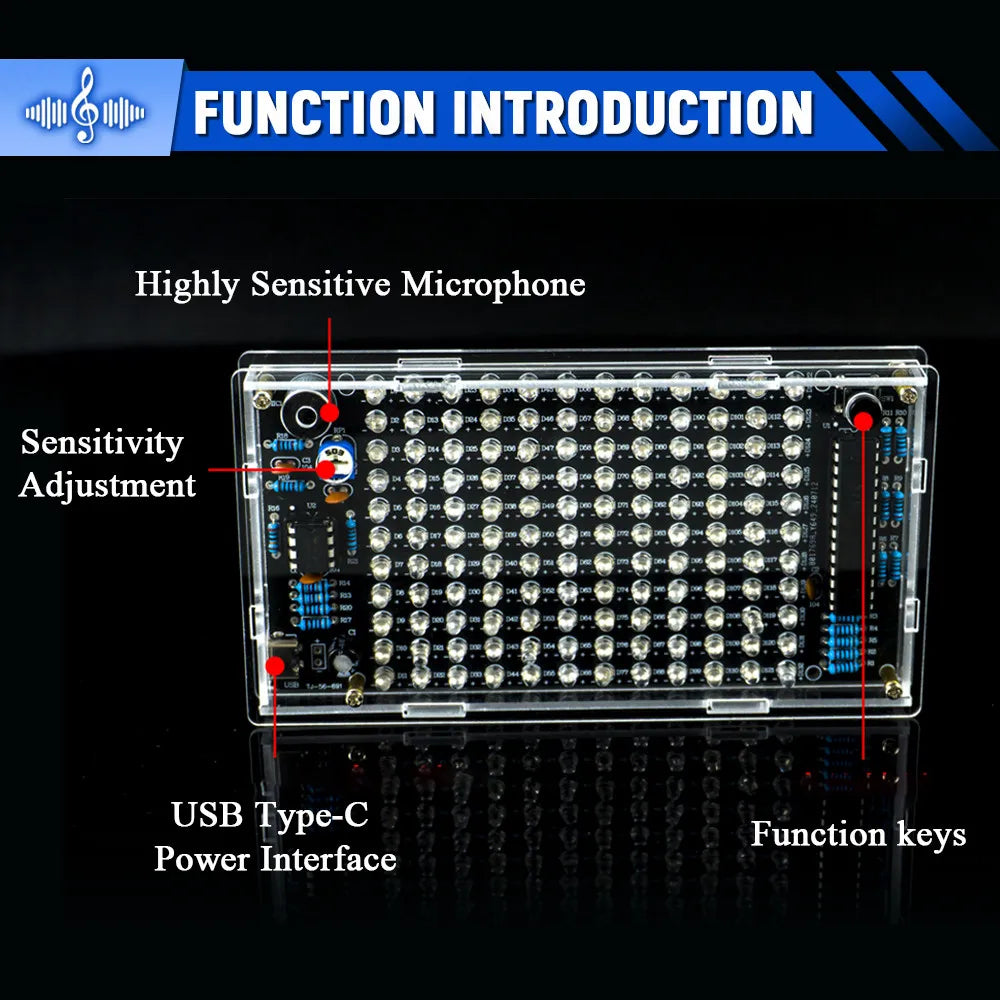 Sound-Controlled Audio Frequency Display Soldering Project Kit