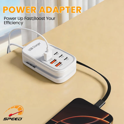 6-in-1 USB Desktop Charging Station