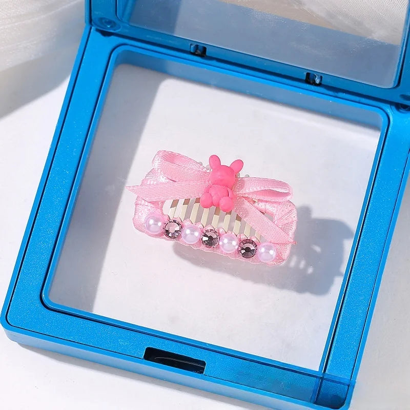 Pink Satin Pet Hairpin