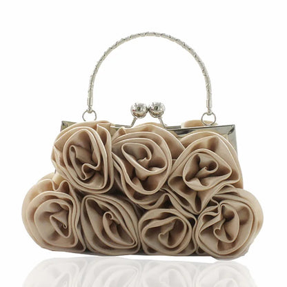 Rose Flower Evening Clutch Bag