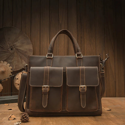 Crazy Horse Leather Handbag