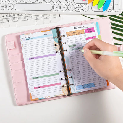 Colourful A6 Loose Leaf Organiser Inserts