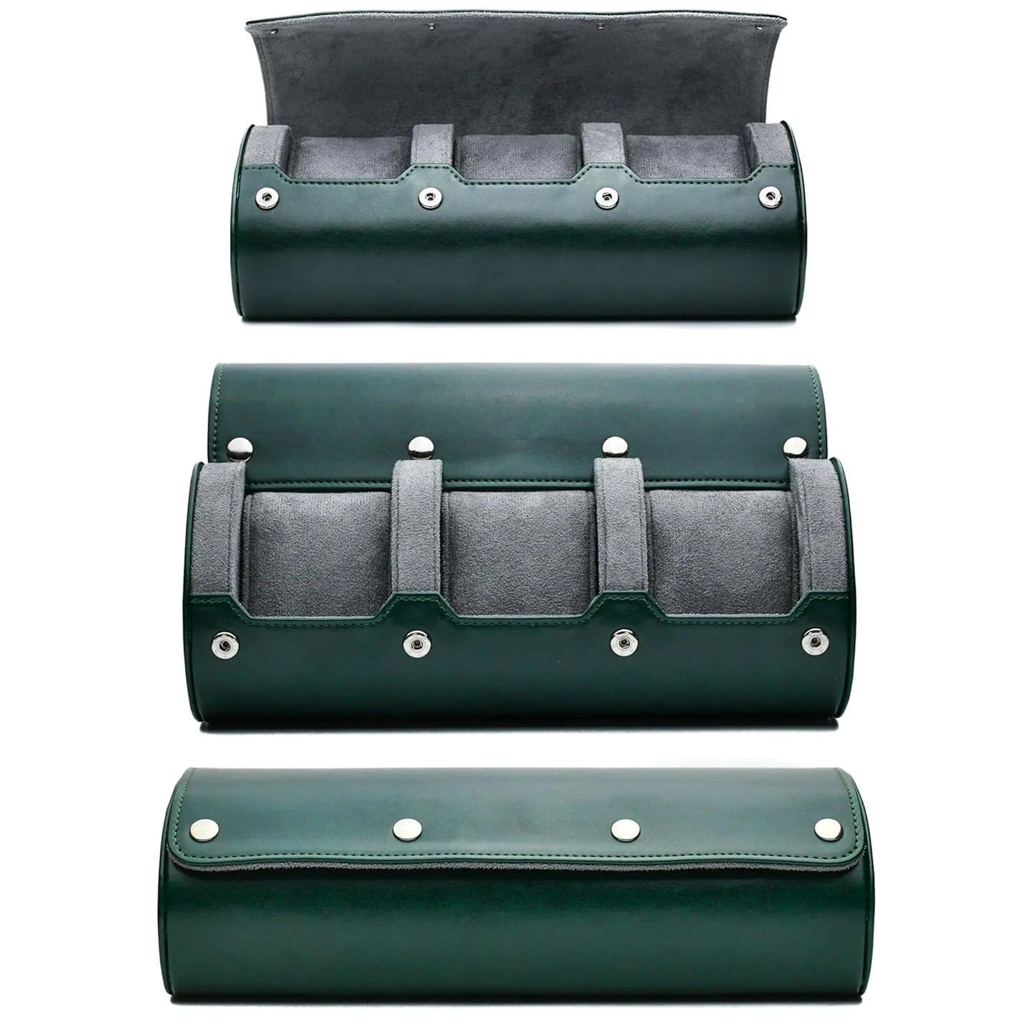 6 Slot PU Leather Watch Travel Case Organizer