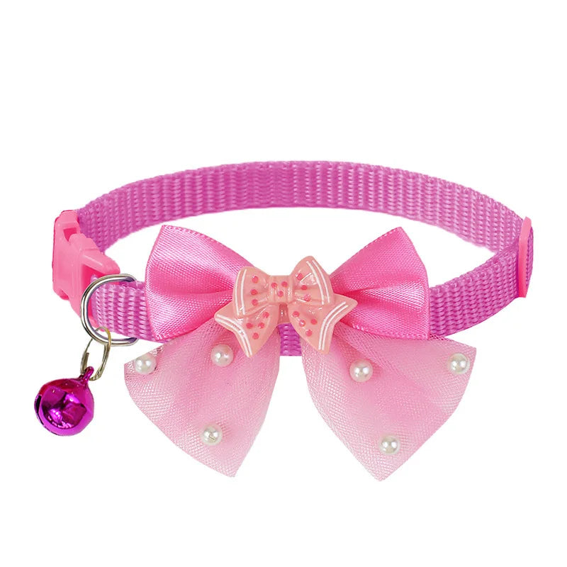 Adjustable Pet Dog Bow Collar