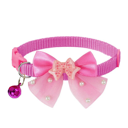 Adjustable Pet Dog Bow Collar
