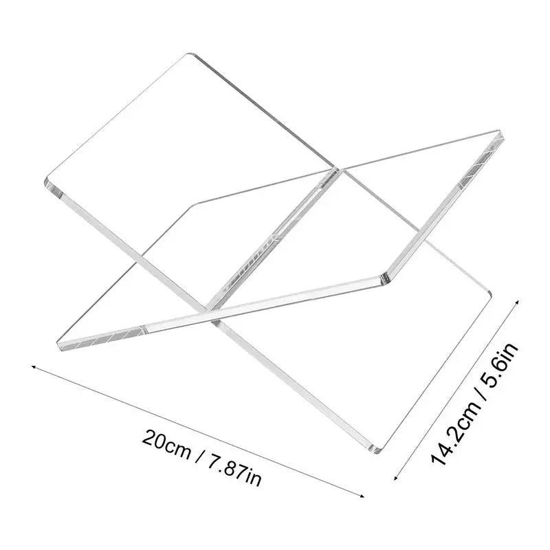 Clear Acrylic X-Shaped Book Display Stand