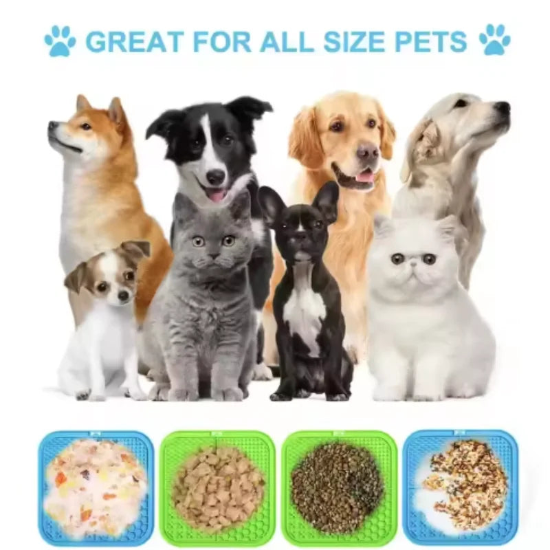 Slow Feeder & Bath Distraction Mat for Dogs