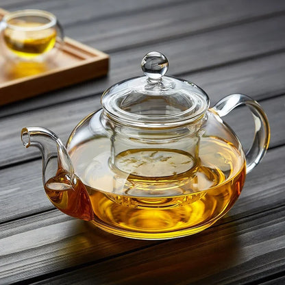 High Borosilicate Glass Teapot with Built-In Filter
