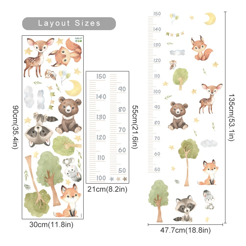 Cartoon Baby Height Measurement