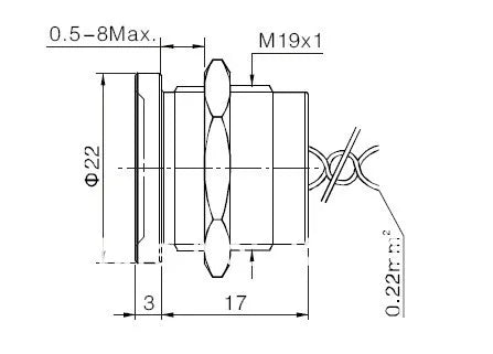 IP68 Stainless Steel Piezo Momentary Push Button Switch