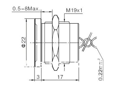 IP68 Stainless Steel Piezo Momentary Push Button Switch