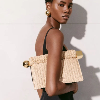 Luxury Fold-Over Chain Clutch Bag