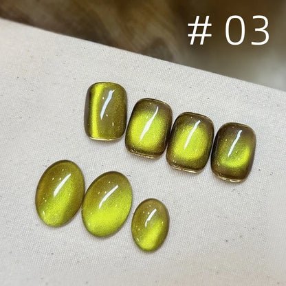 Brown Gold Cat Eye Gel Nail Polish