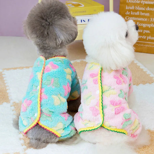 Winter Fleece Dog Jumpsuit Pajamas