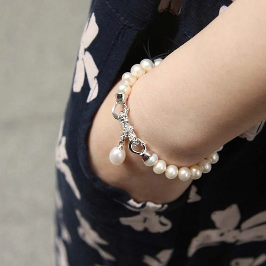 925 Silver Freshwater Pearl Wedding Jewelry Set
