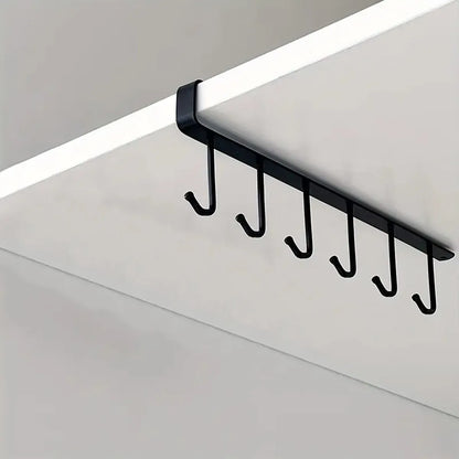 Iron Under-Shelf Storage Hook Rack