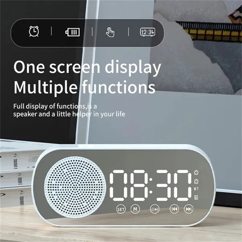 Clock Bluetooth Speaker FM Radio