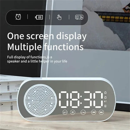 Clock Bluetooth Speaker FM Radio