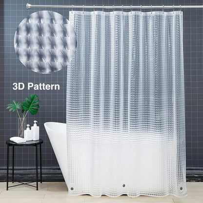 Clear Waterproof PEVA Shower Curtain Liner with Weighted Magnets