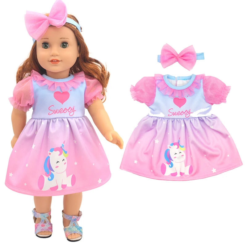 18 Inch  Baby Girl Doll Clothes