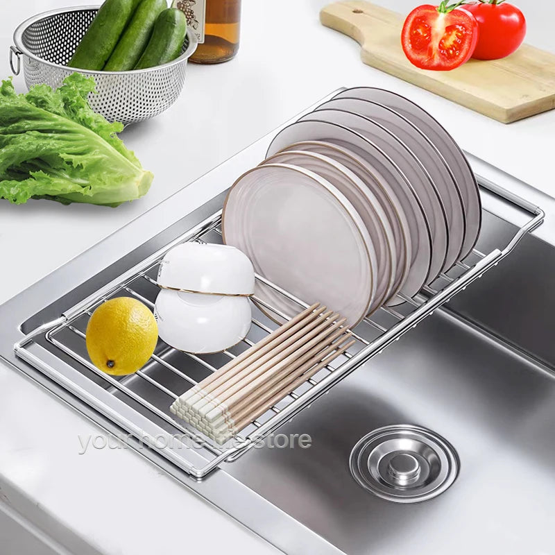 Expandable Over-the-Sink Dish Drying Rack