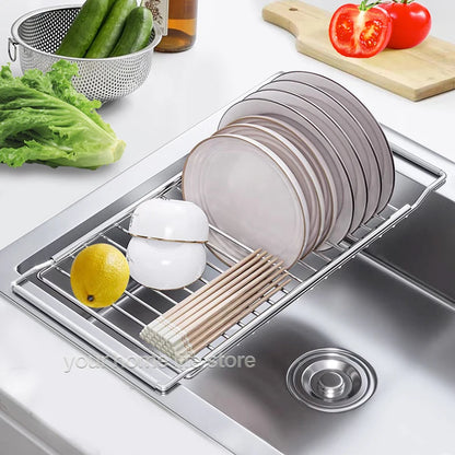 Expandable Over-the-Sink Dish Drying Rack
