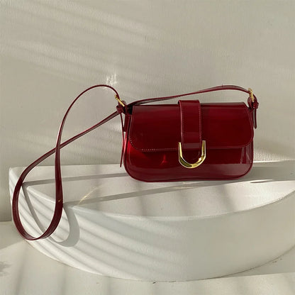 Vintage Horseshoe Buckle Crossbody Shoulder Bag