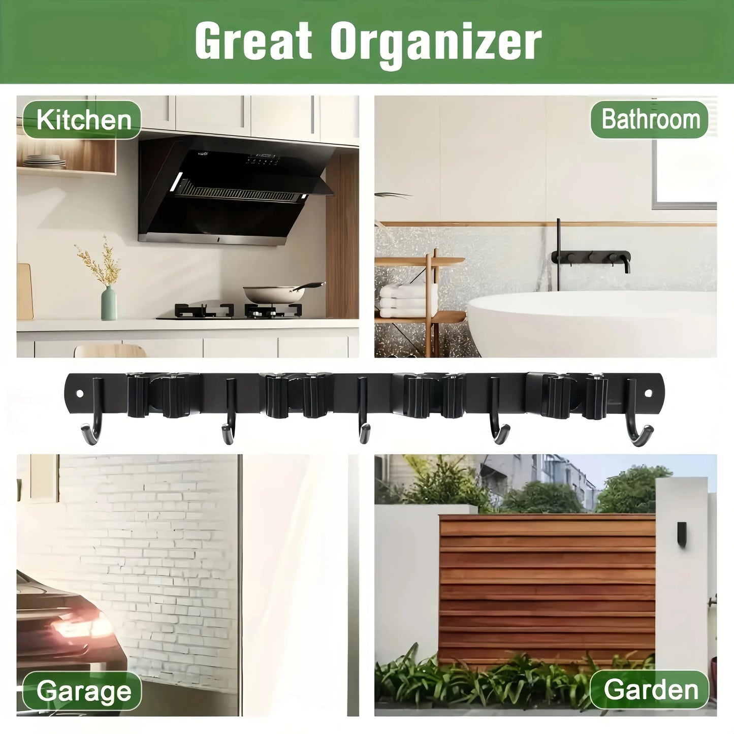 Heavy-Duty Wall Mounted Tool Rack