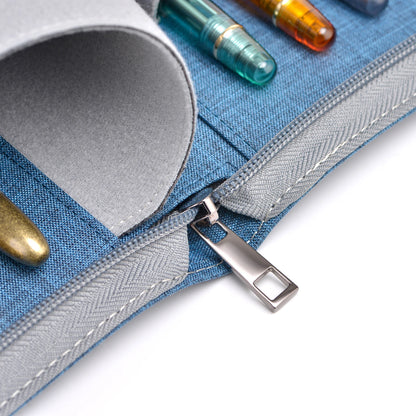 Premium 24-Pen Canvas Storage Case for Fountain Pens & Stationery