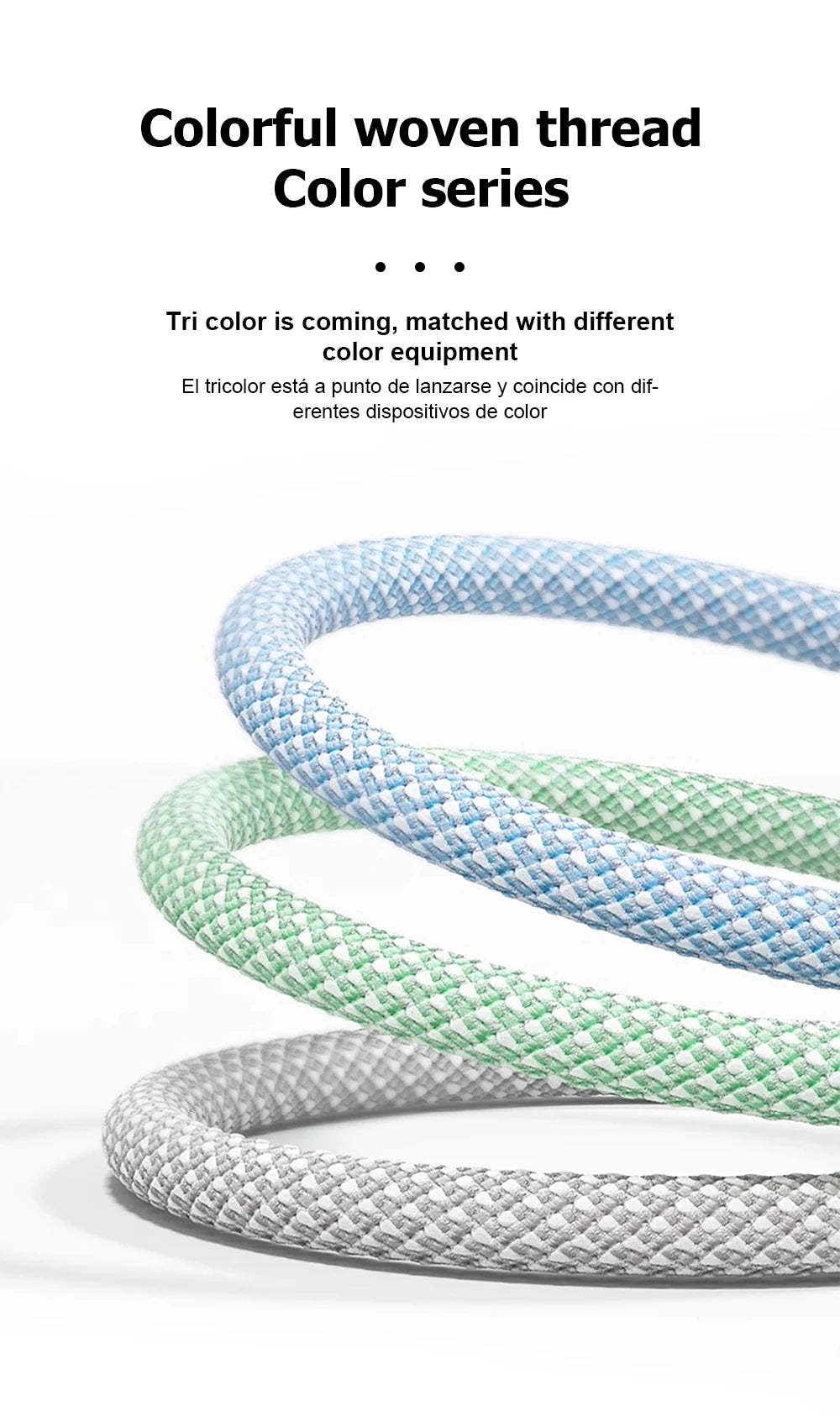 3-in-1 Fast Charging Cable with USB-C, Lightning & Micro-USB