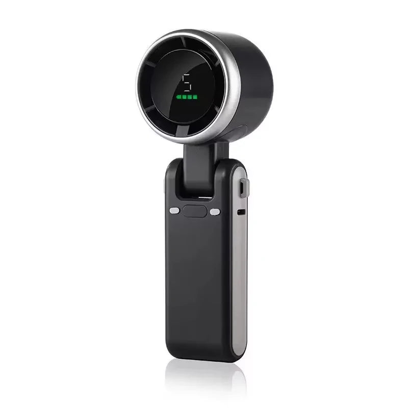 USB Rechargeable Mini Handheld Fan with Digital Display