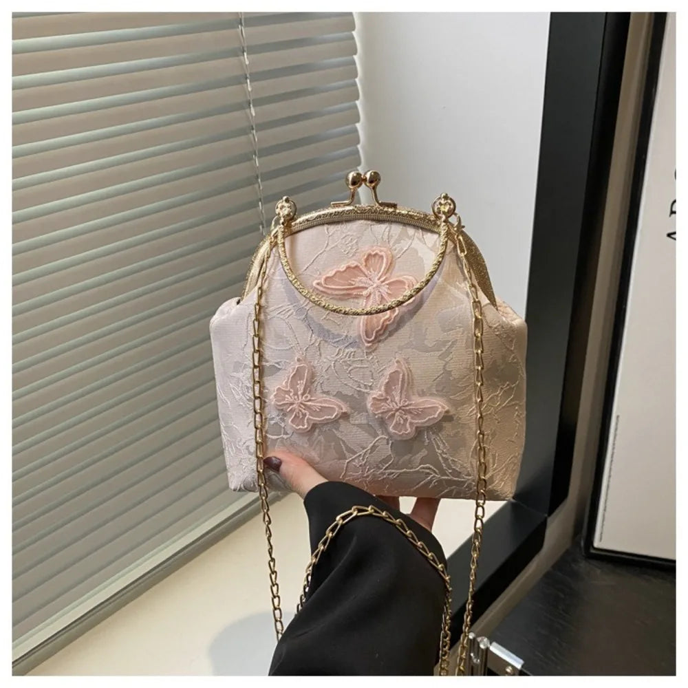 Embroidered Evening Shoulder Bag