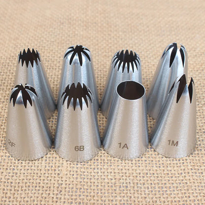 8Pcs Stainless Steel Icing Nozzles