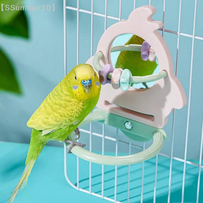 Interactive Bird Mirror & Chewing Toy