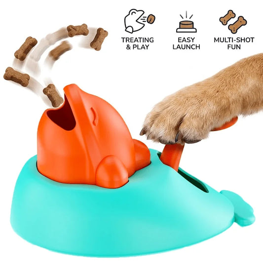 Interactive Dog Treat Launcher Puzzle Toy