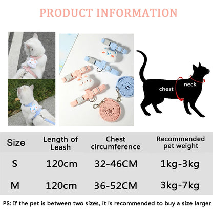 Breathable Adjustable Dog & Cat Harness with Leash Set