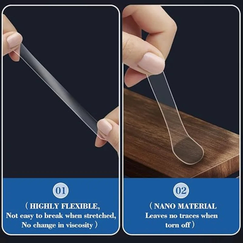 Clear Non-Marking Double-Sided Sticky Pads for DIY Crafts & Home Use