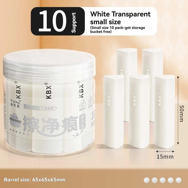 Triangle No-Shavings Clean Eraser Set