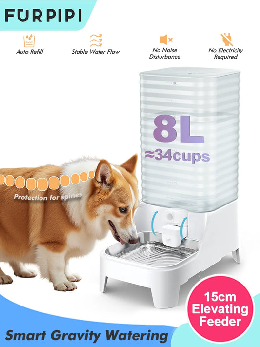 Furpipi 8L Elevated Automatic Pet Water Dispenser