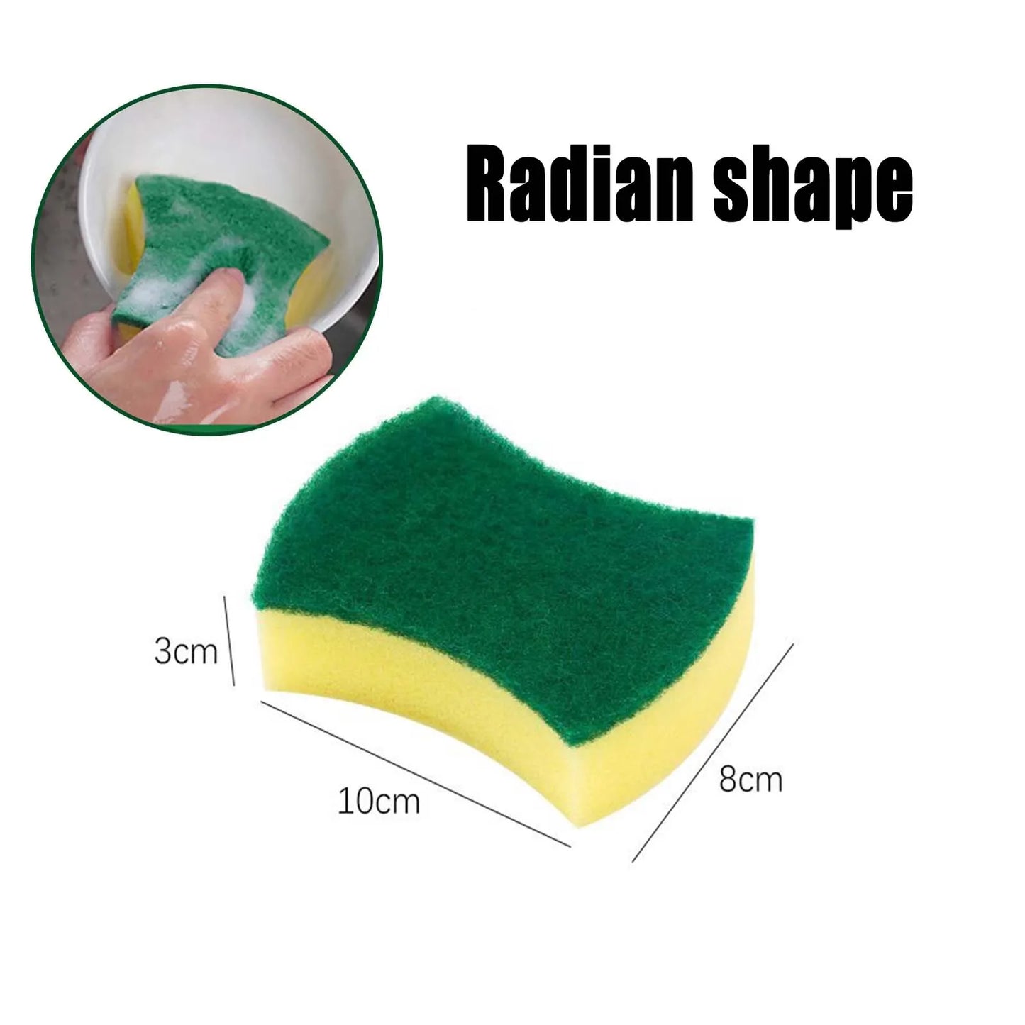 Double-Sided Kitchen Cleaning Sponge Set
