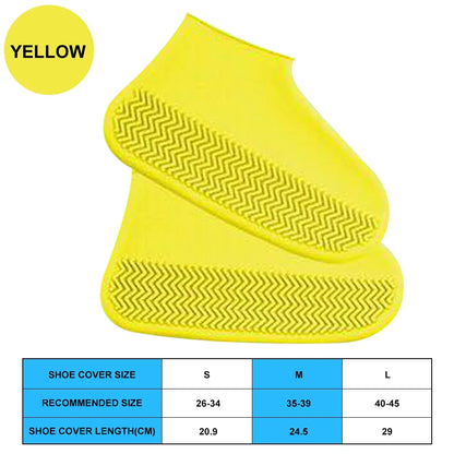 Reusable Shoe Covers – Waterproof Shoe Covers Silicone Anti-Slip Rain Boots Solid Polyester Universal