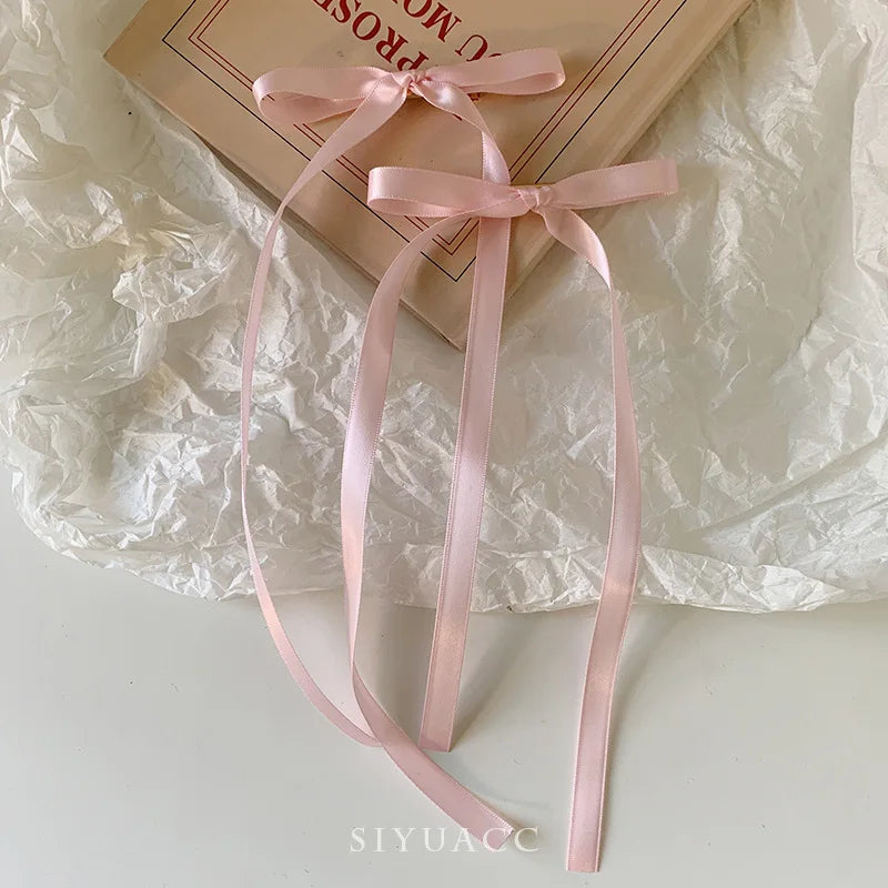 Bow Ribbon Hair Clips Set for Women & Girls