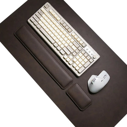 Waterproof PU Leather Desk Mat with Wrist Rest