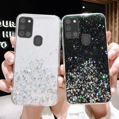 Glitter Phone Case For Oppo A15 A16 A5 A9 A15S A16S A52 A53 A54 A72 A73 A74 A93 F17