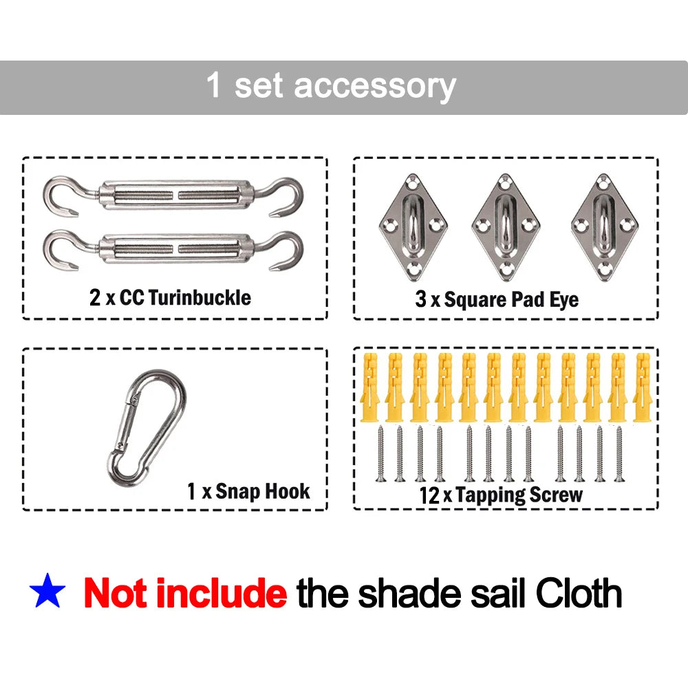 420D Waterproof Shade Sail Canopy