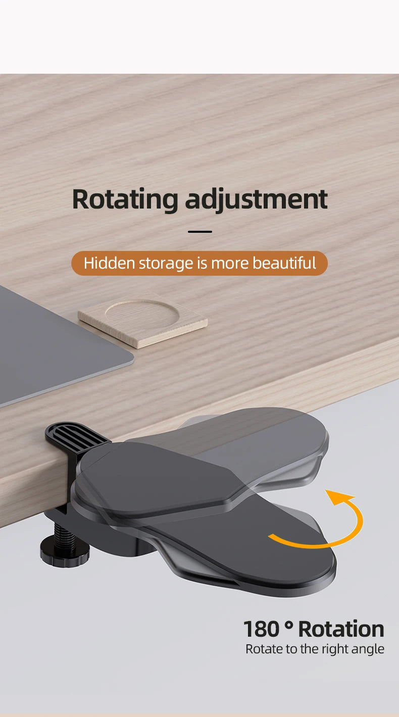 Foldable Rotating Wrist & Elbow Support for Office Desks