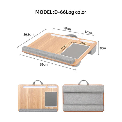 Multi-Purpose Bamboo Laptop Desk with Mouse Pad Groove