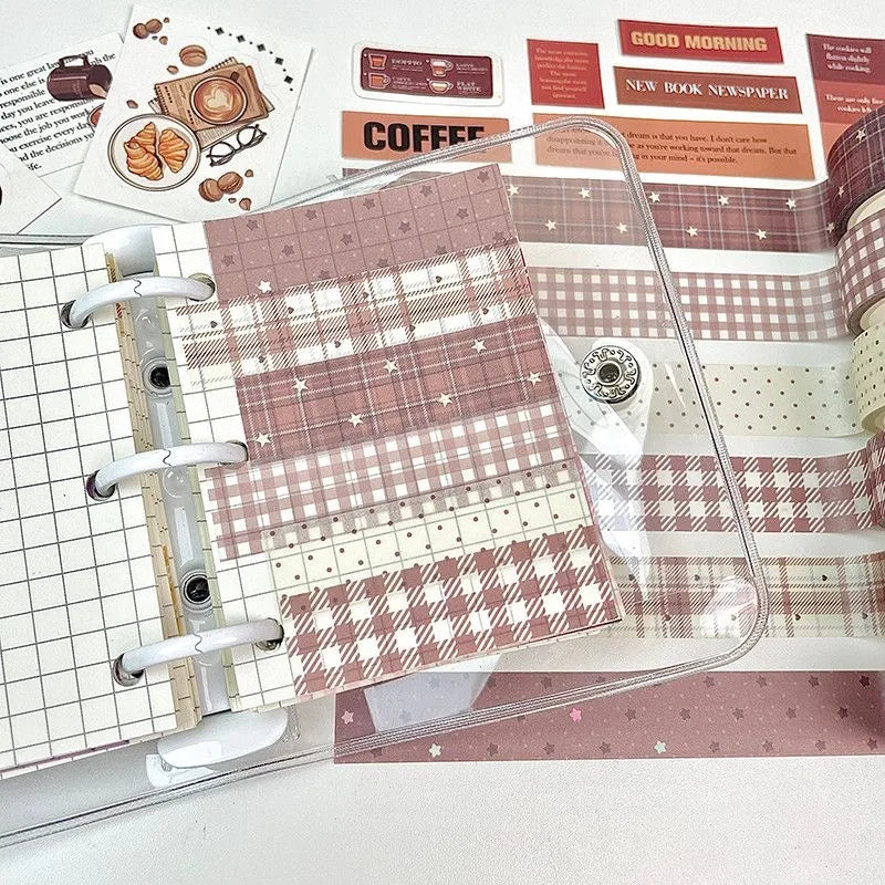 Cute Bear Washi Tape Pack – 6 Rolls Decorative Scrapbooking & Planner Tape