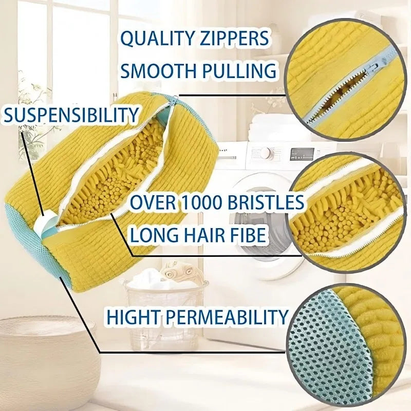 Reusable Shoe Washing Machine Laundry Bag with Zipper